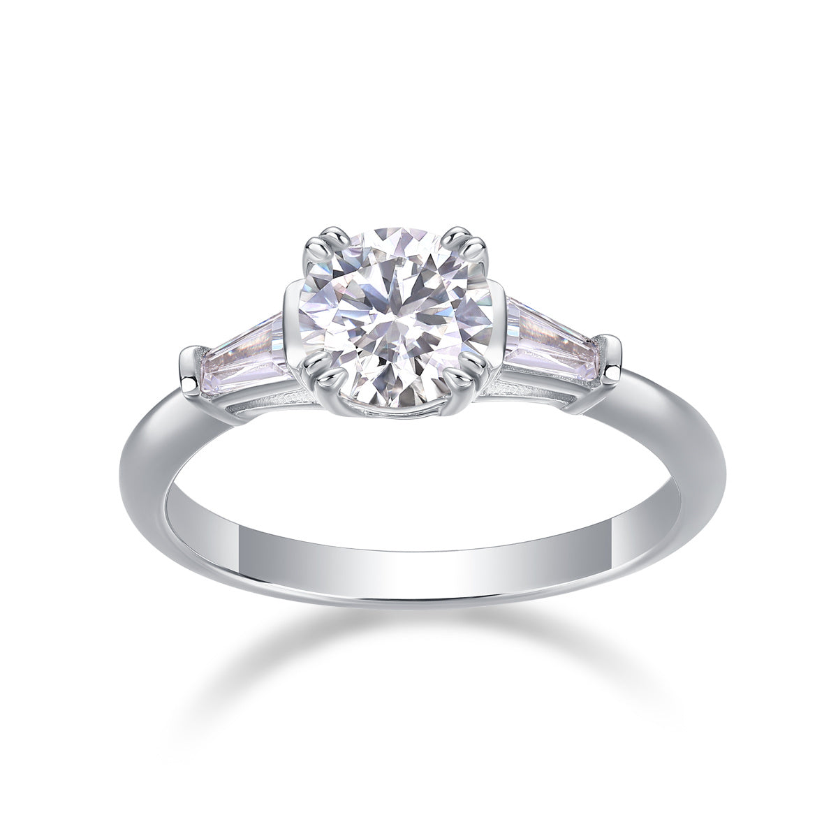 Forever Radiance – Moissanite Silver Wedding Ring