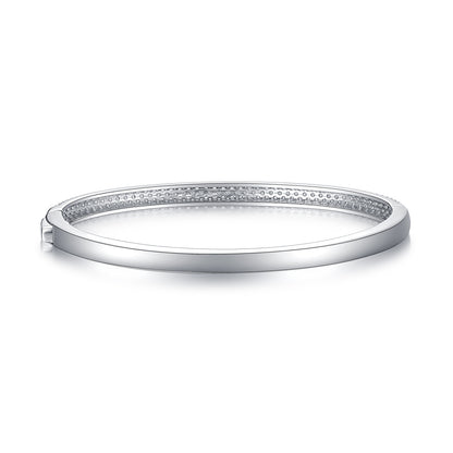Moonlit Whisper – Moissanite Silver Bracelet