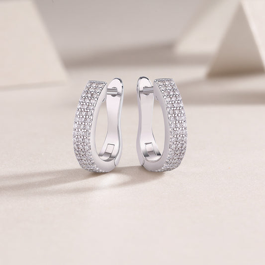 Gentle Rhythm – Moissanite Silver Earrings