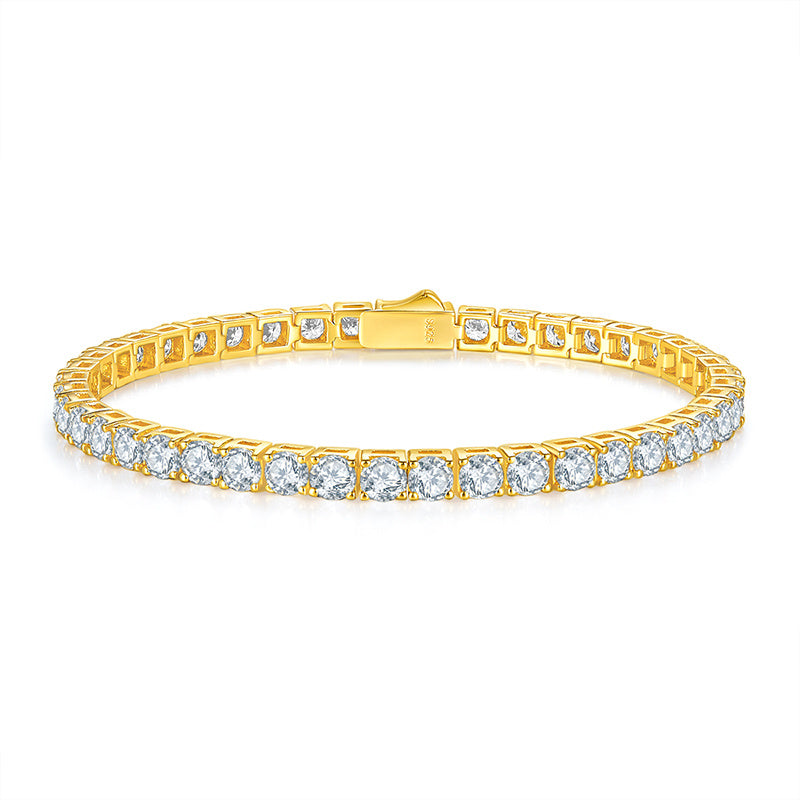 Celestial Veil – Silver Moissanite Bracelet