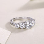 Sparkling Infinity – Moissanite Silver Ring