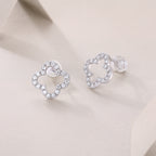 Elegant Shine – Moissanite Sterling Silver Stud Earrings