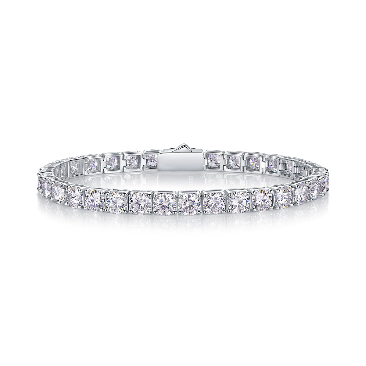 Cosmic Embrace – Silver Moissanite Bracelet