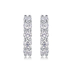 Radiant Glow – Moissanite Silver Stud Earrings