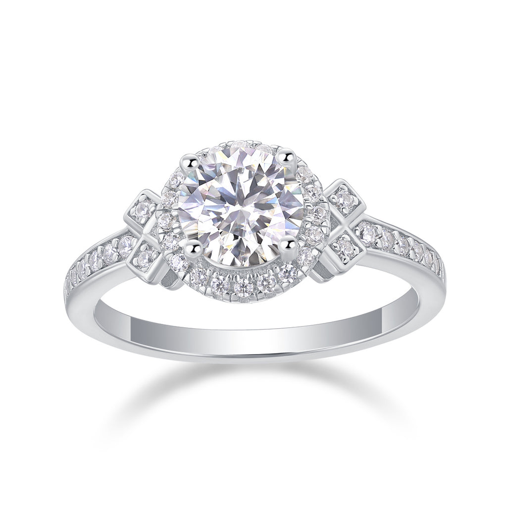 Guiding Light – Moissanite Silver Ring Set