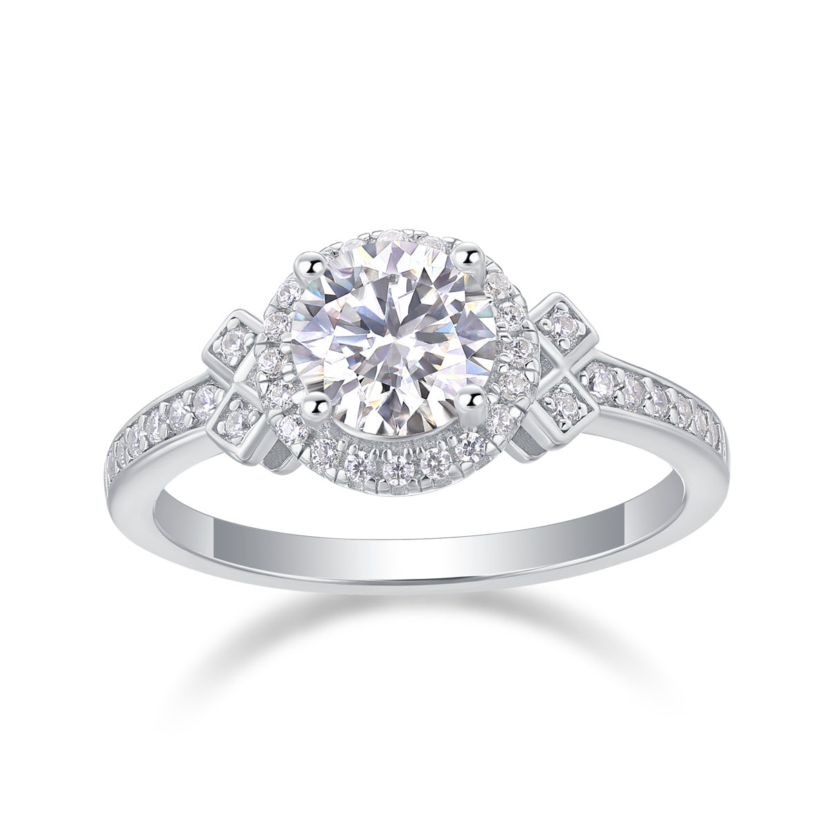 Guiding Light – Moissanite Silver Ring Set