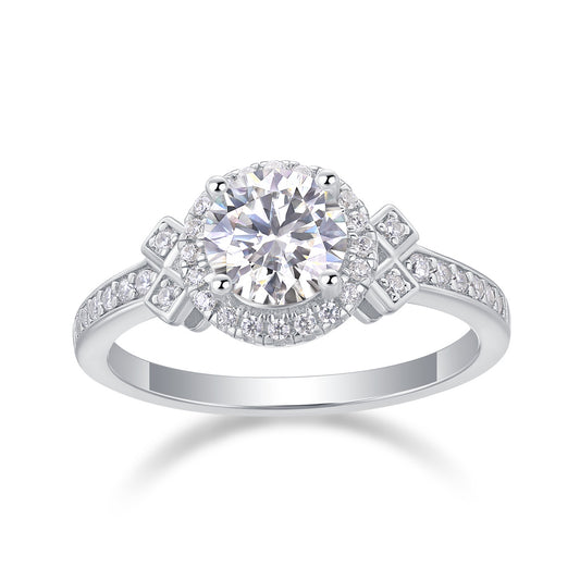 Guiding Light – Moissanite Silver Ring Set