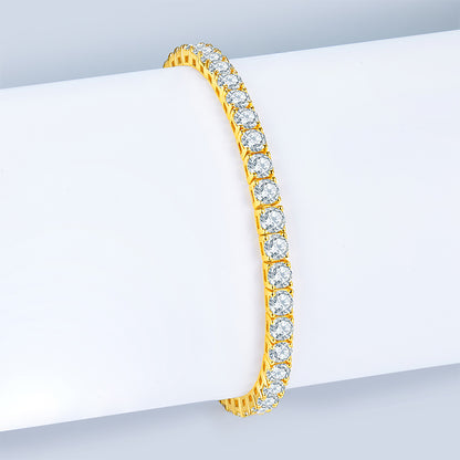Celestial Veil – Silver Moissanite Bracelet