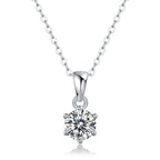 Whispering Breeze – Silver Moissanite Pendant Necklace