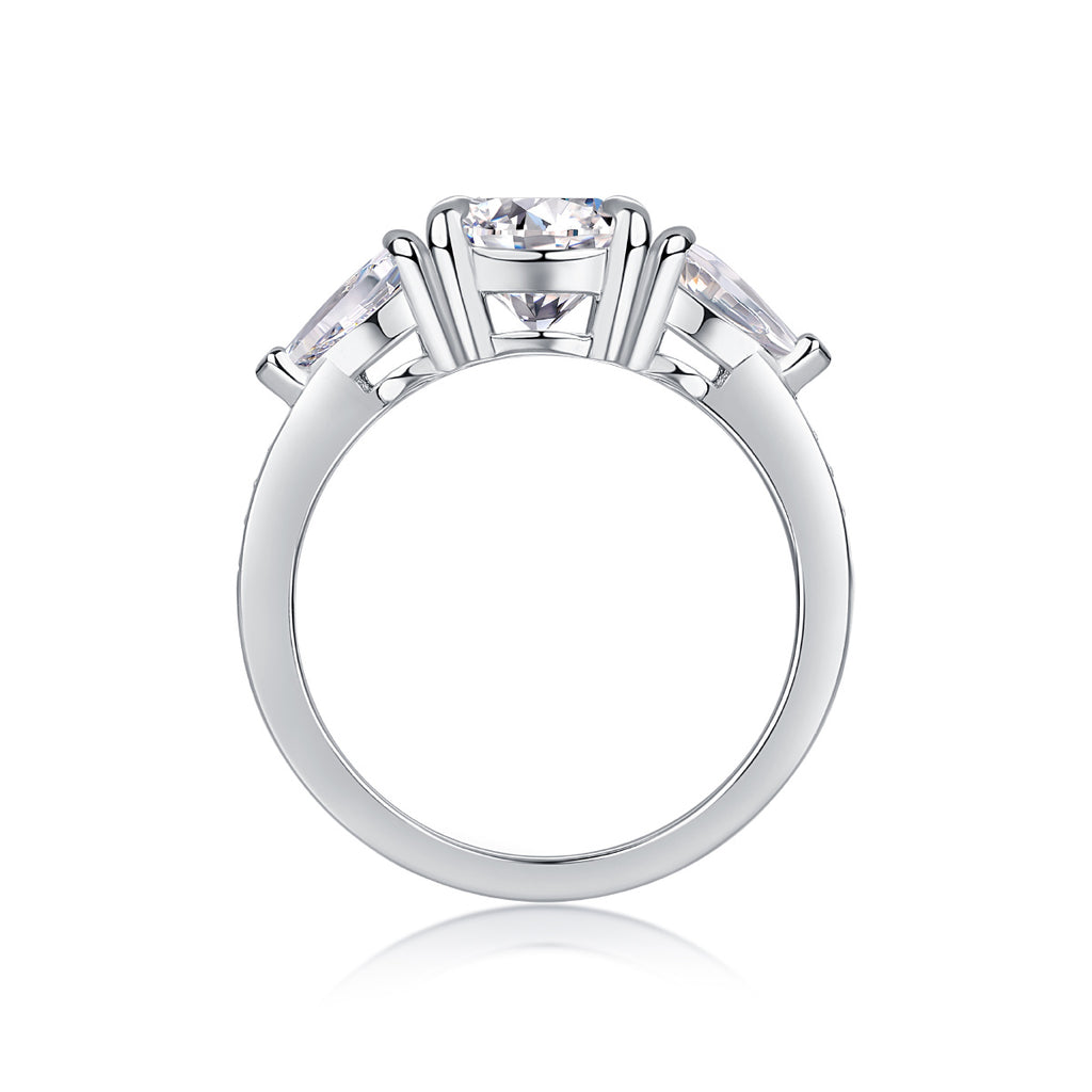 Radiant Empress – Moissanite Silver Ring