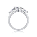 Radiant Empress – Moissanite Silver Ring
