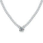 Golden Horizon – Moissanite Silver Cuban Necklace