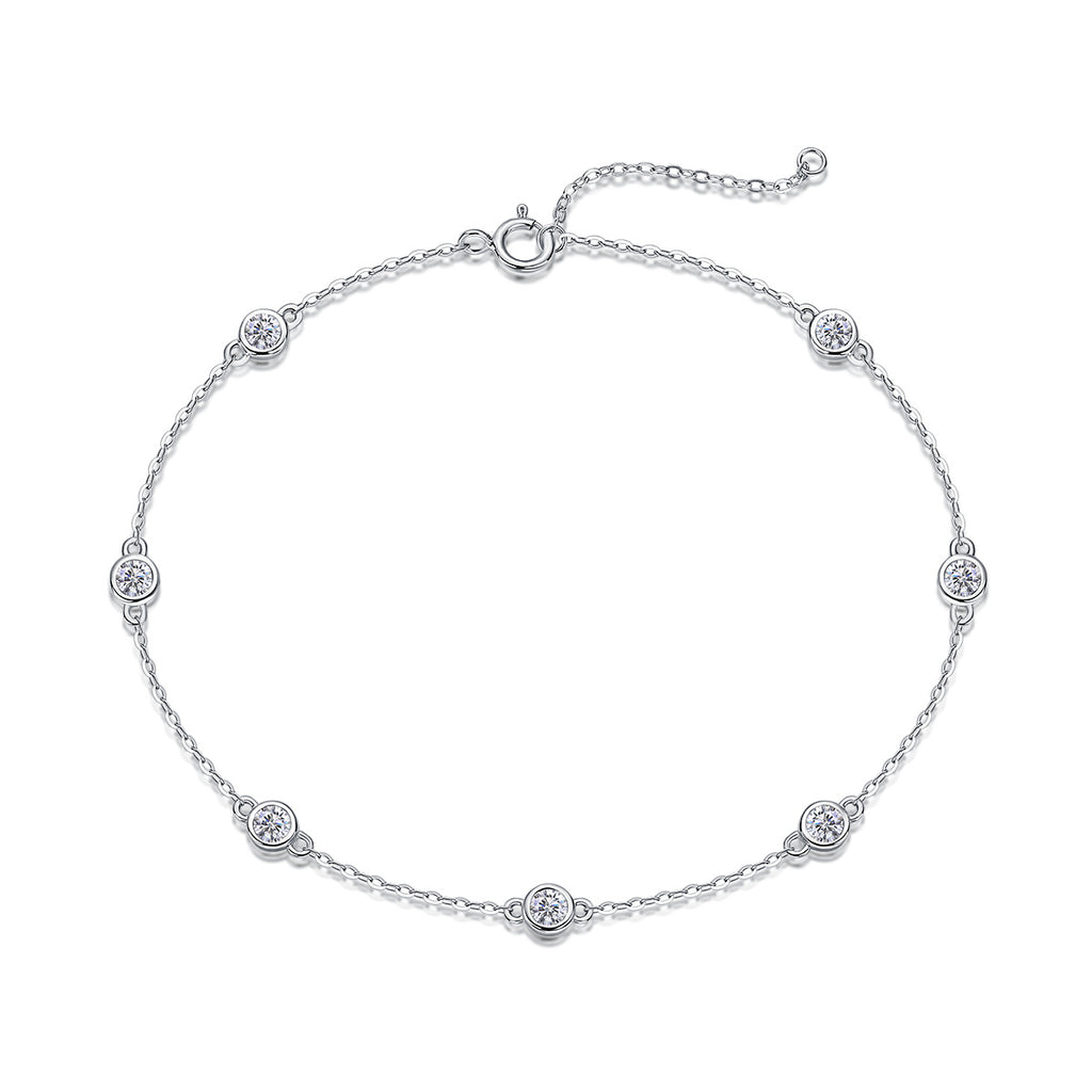 Dream Aura – Moissanite Silver Bracelet