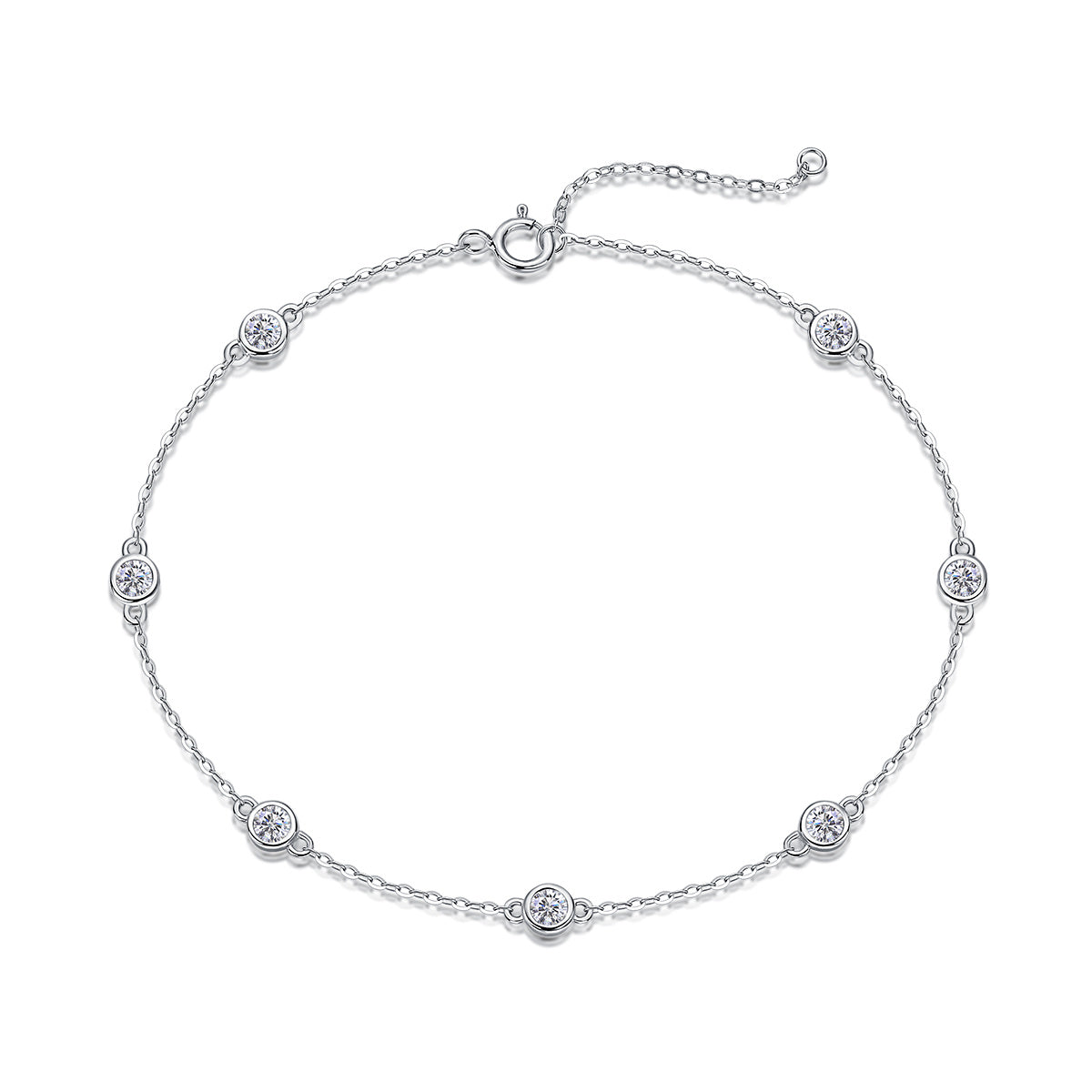 Dream Aura – Moissanite Silver Bracelet