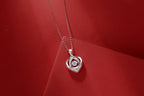 Eternal Heart – Silver Moissanite Pendant Necklace