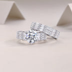 Vanilla - A Fashionable And Luxurious Jewelry Piece Set With 3-carat Moissanite S925 Sterling Silver And Platinum-plated Diamond