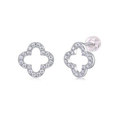 Elegant Shine – Moissanite Sterling Silver Stud Earrings