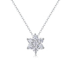Snowflakes Fluttering - A Fashionable And Luxurious Diamond Jewelry Pendant Set With Moissanite S925 Sterling Silver And Platinum Plating