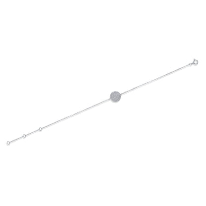 Celestial Bloom – Moissanite Silver Bracelet