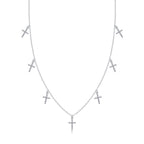 Holy Light Cross - A Fashionable And Luxurious Diamond Jewelry Pendant Set With Moissanite S925 Sterling Silver And Platinum Plating