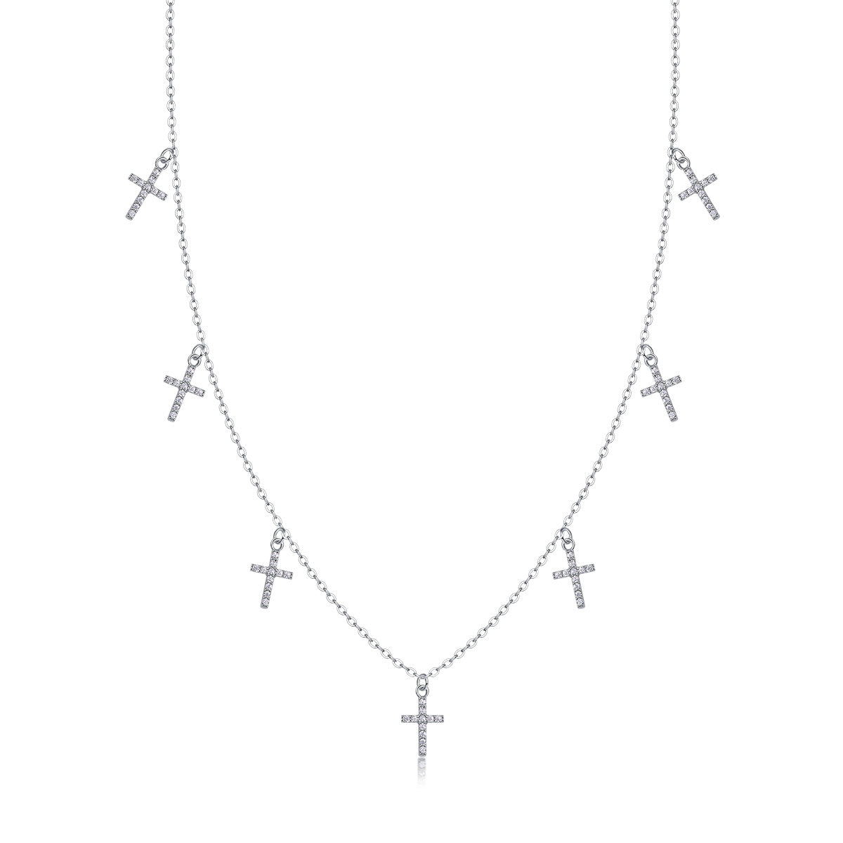 Holy Light Cross - A Fashionable And Luxurious Diamond Jewelry Pendant Set With Moissanite S925 Sterling Silver And Platinum Plating