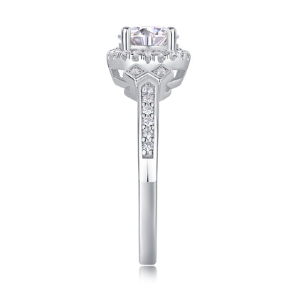 Guiding Light – Moissanite Silver Ring Set