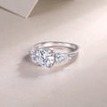 Radiant Empress – Moissanite Silver Ring