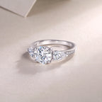Radiant Empress – Moissanite Silver Ring