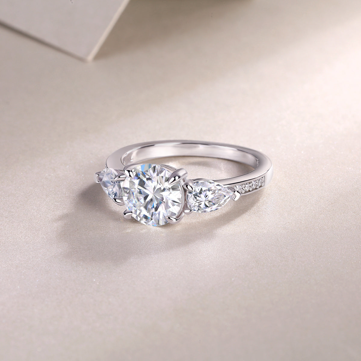 Radiant Empress – Moissanite Silver Ring