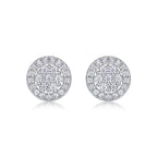 Stellar Whispers – Silver Moissanite Stud Earrings