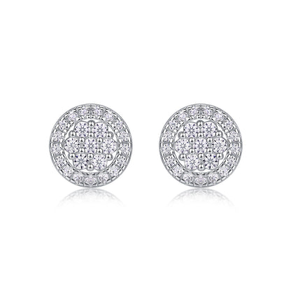 Stellar Whispers – Silver Moissanite Stud Earrings