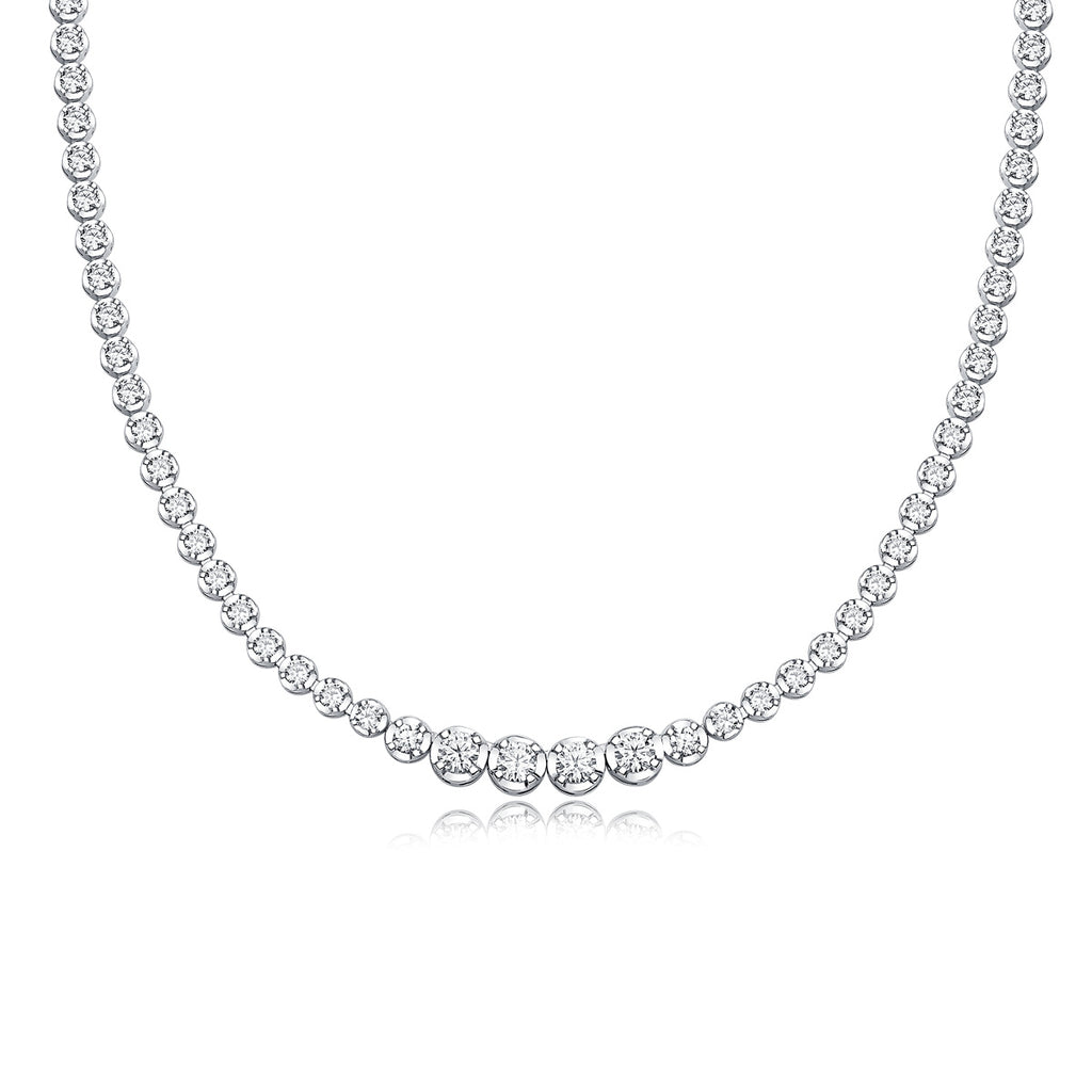 Radiant Oath – Moissanite Silver Pendant Necklace