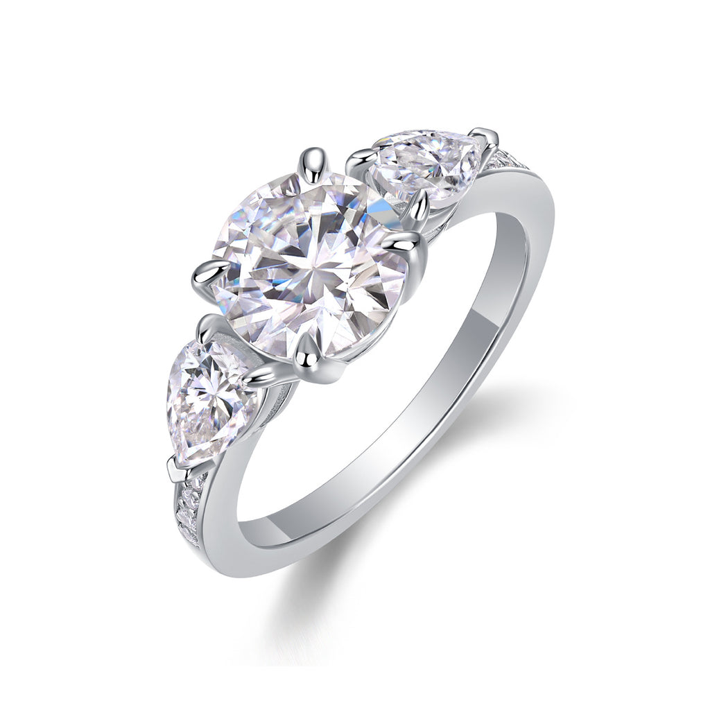 Radiant Empress – Moissanite Silver Ring