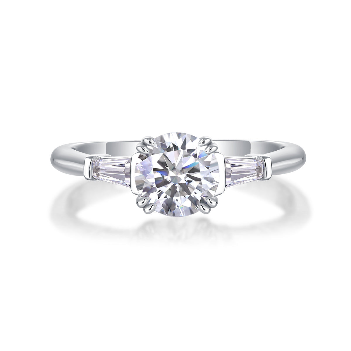 Forever Radiance – Moissanite Silver Wedding Ring