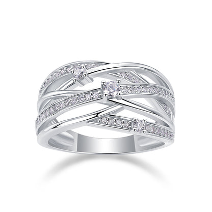 Celestial Glow – Moissanite Silver Ring