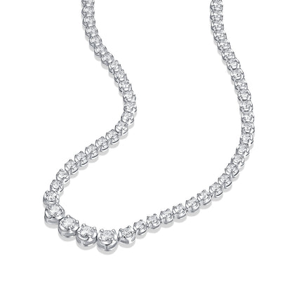 Radiant Oath – Moissanite Silver Pendant Necklace