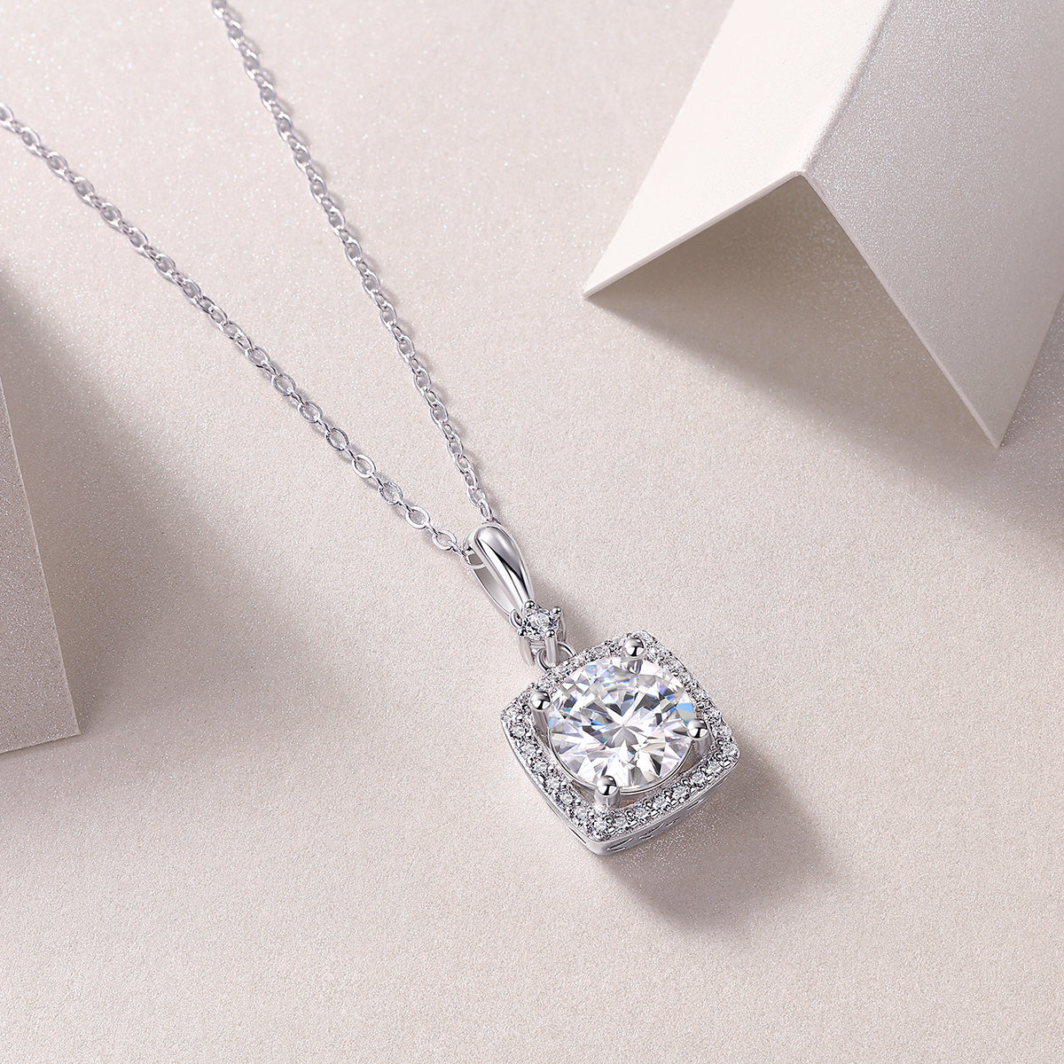 Pure Grace – Moissanite Silver Pendant Necklace