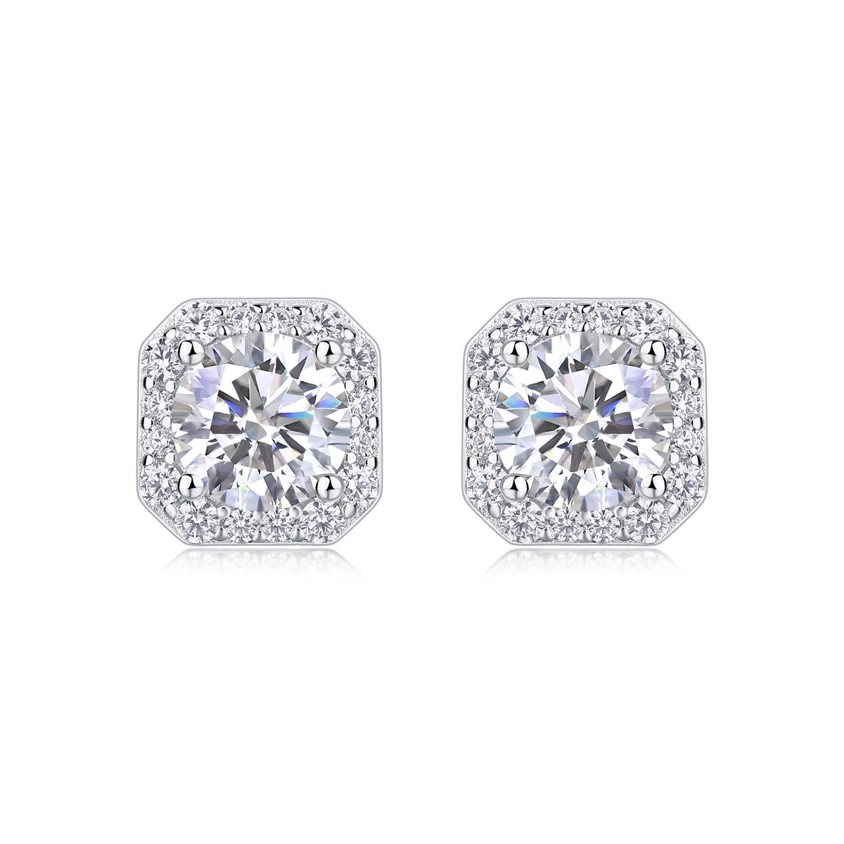 Enchanted Bloom – Moissanite Heart Rose Earrings