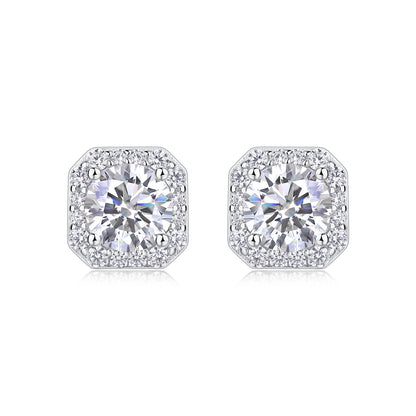 Enchanted Bloom – Moissanite Heart Rose Earrings