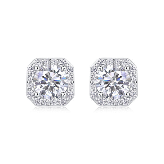 Enchanted Bloom – Moissanite Heart Rose Earrings