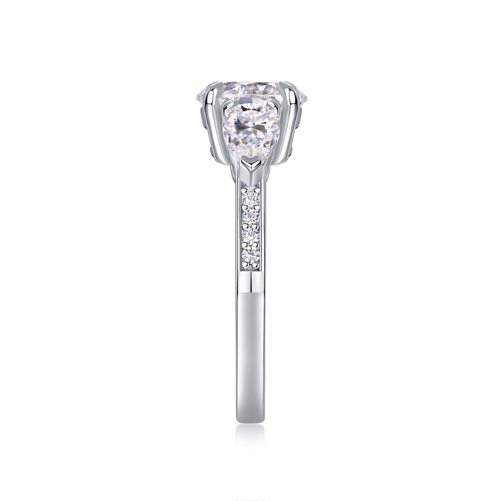 Radiant Empress – Moissanite Silver Ring