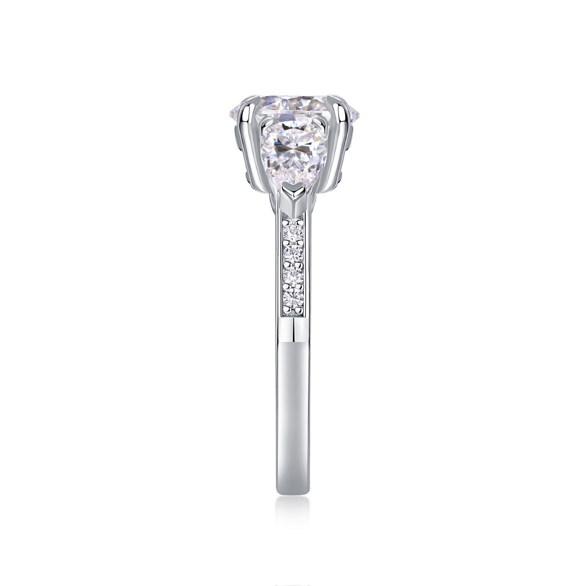 Radiant Empress – Moissanite Silver Ring