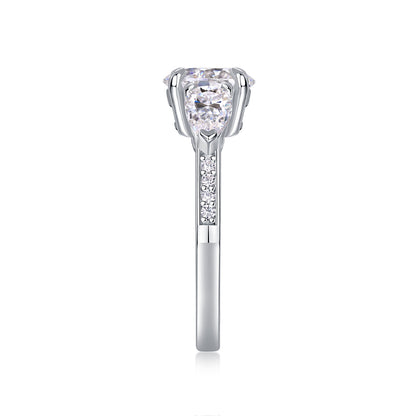 Radiant Empress – Moissanite Silver Ring
