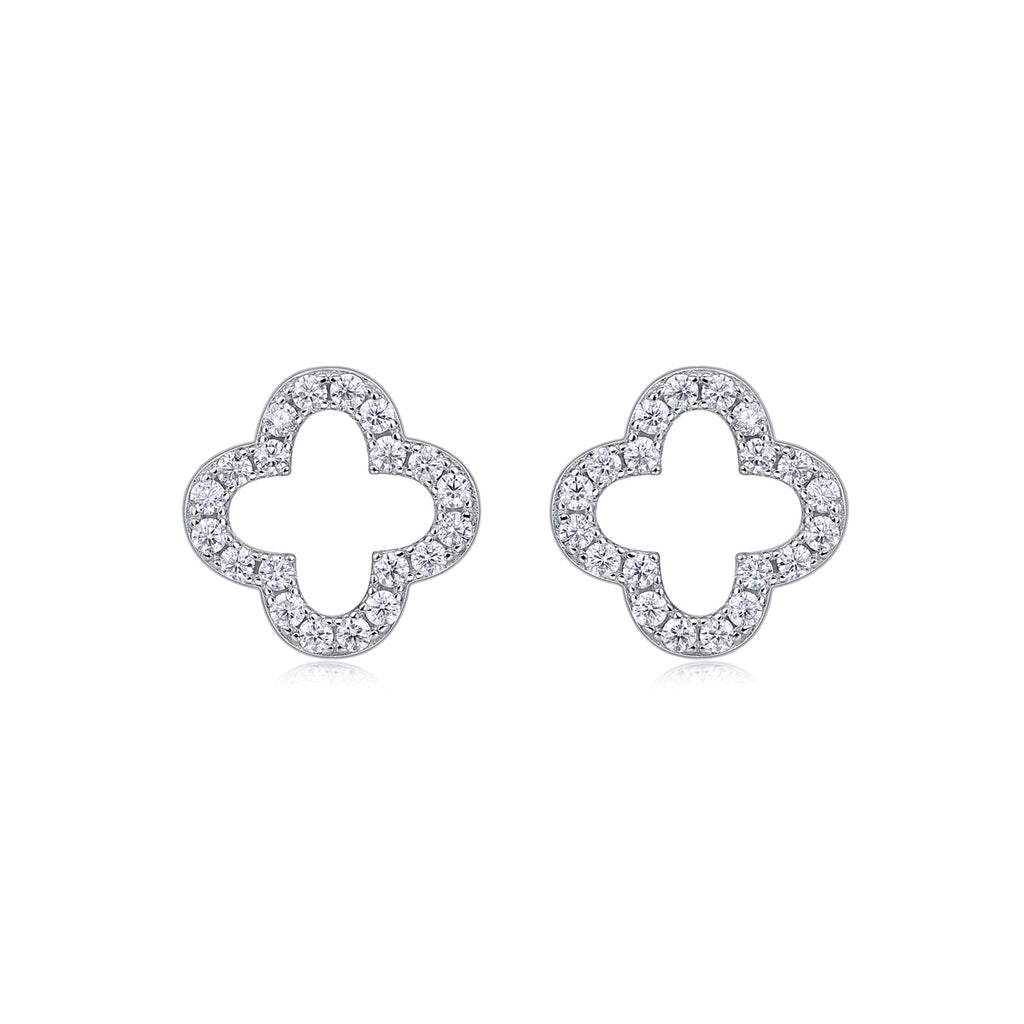 Elegant Shine – Moissanite Sterling Silver Stud Earrings