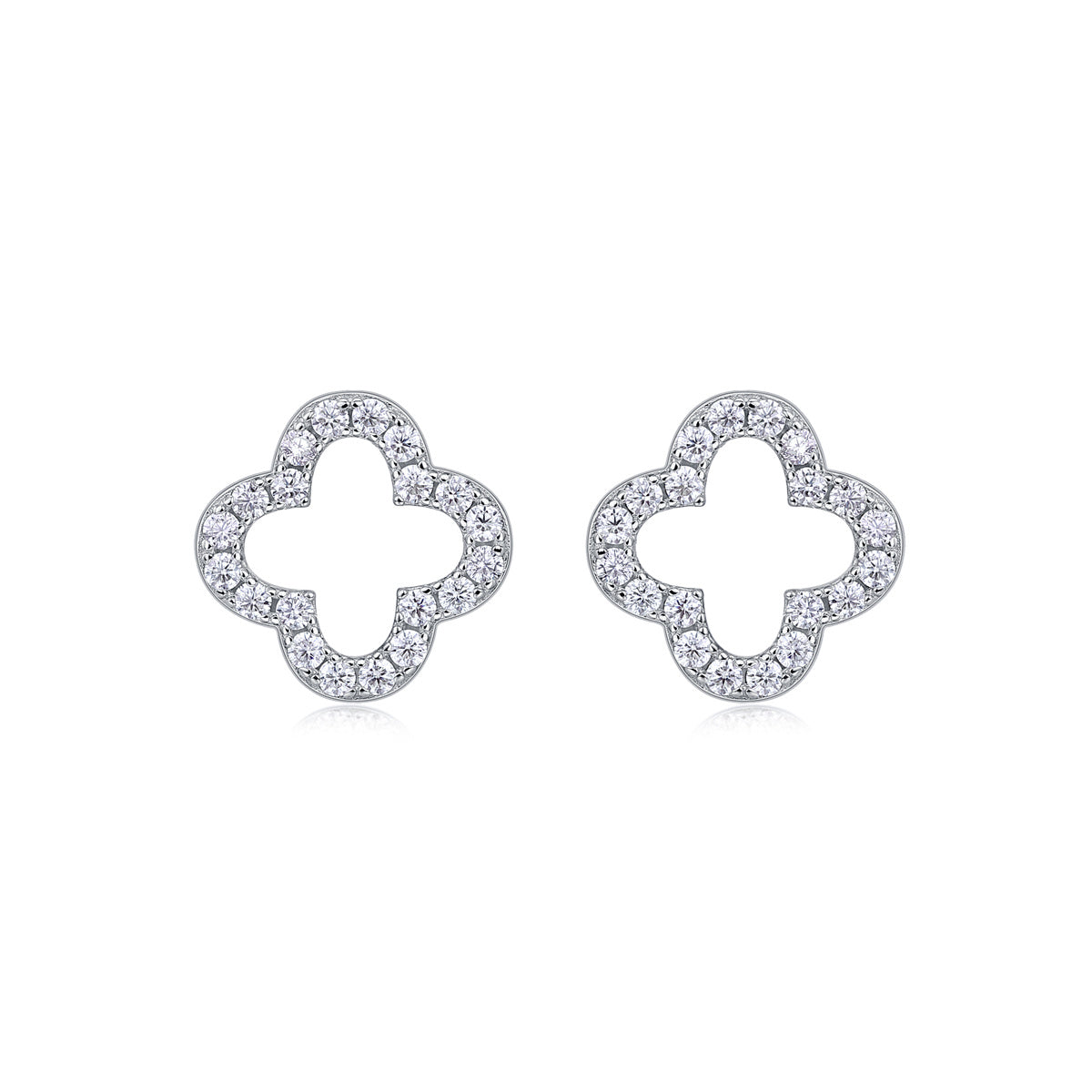 Elegant Shine – Moissanite Sterling Silver Stud Earrings