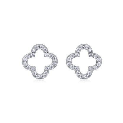 Elegant Shine – Moissanite Sterling Silver Stud Earrings