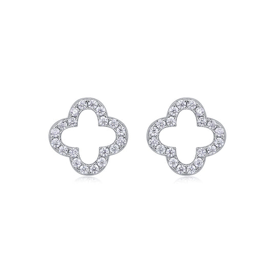 Elegant Shine – Moissanite Sterling Silver Stud Earrings