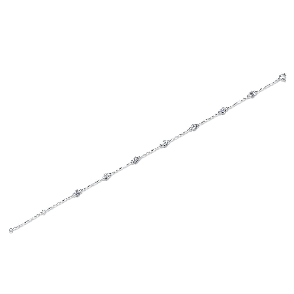 Dream Aura – Moissanite Silver Bracelet