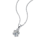 Whispering Breeze – Silver Moissanite Pendant Necklace