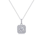 Sugar Diamond - A Fashionable And Luxurious Diamond Jewelry Piece Set With 1-carat Moissanite S925 Sterling Silver And Platinum-plated Pendant